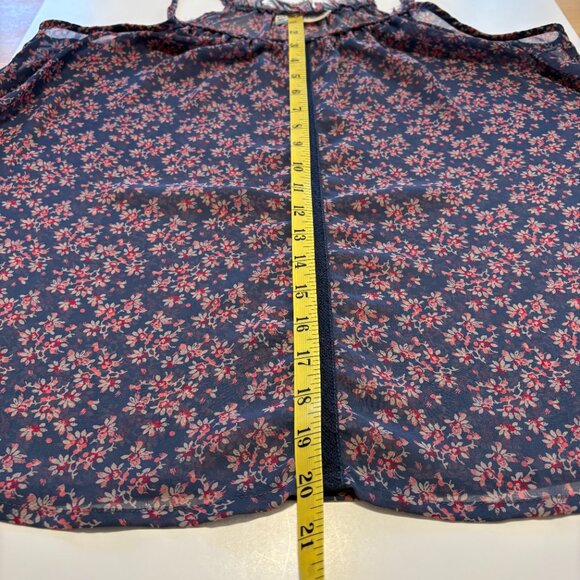 Inked & Faded Womens Ditsy Floral Sheer Spaghetti Straps Top Sz Medium Festival - Picture 6 of 7